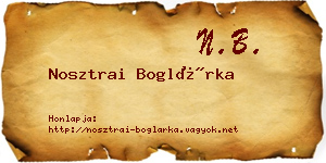 Nosztrai Boglárka névjegykártya