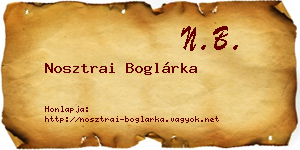 Nosztrai Boglárka névjegykártya