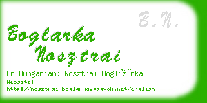 boglarka nosztrai business card